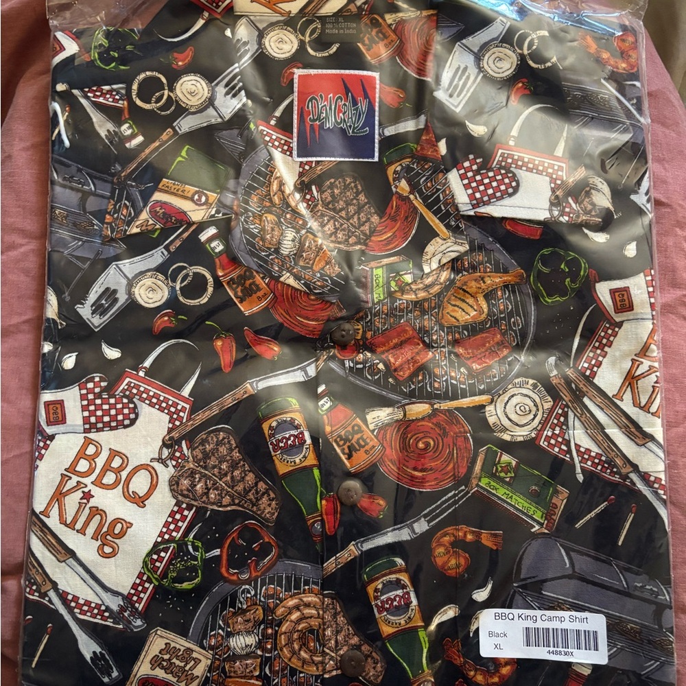 Vintage Dem Crazy Black Camp Shirt #